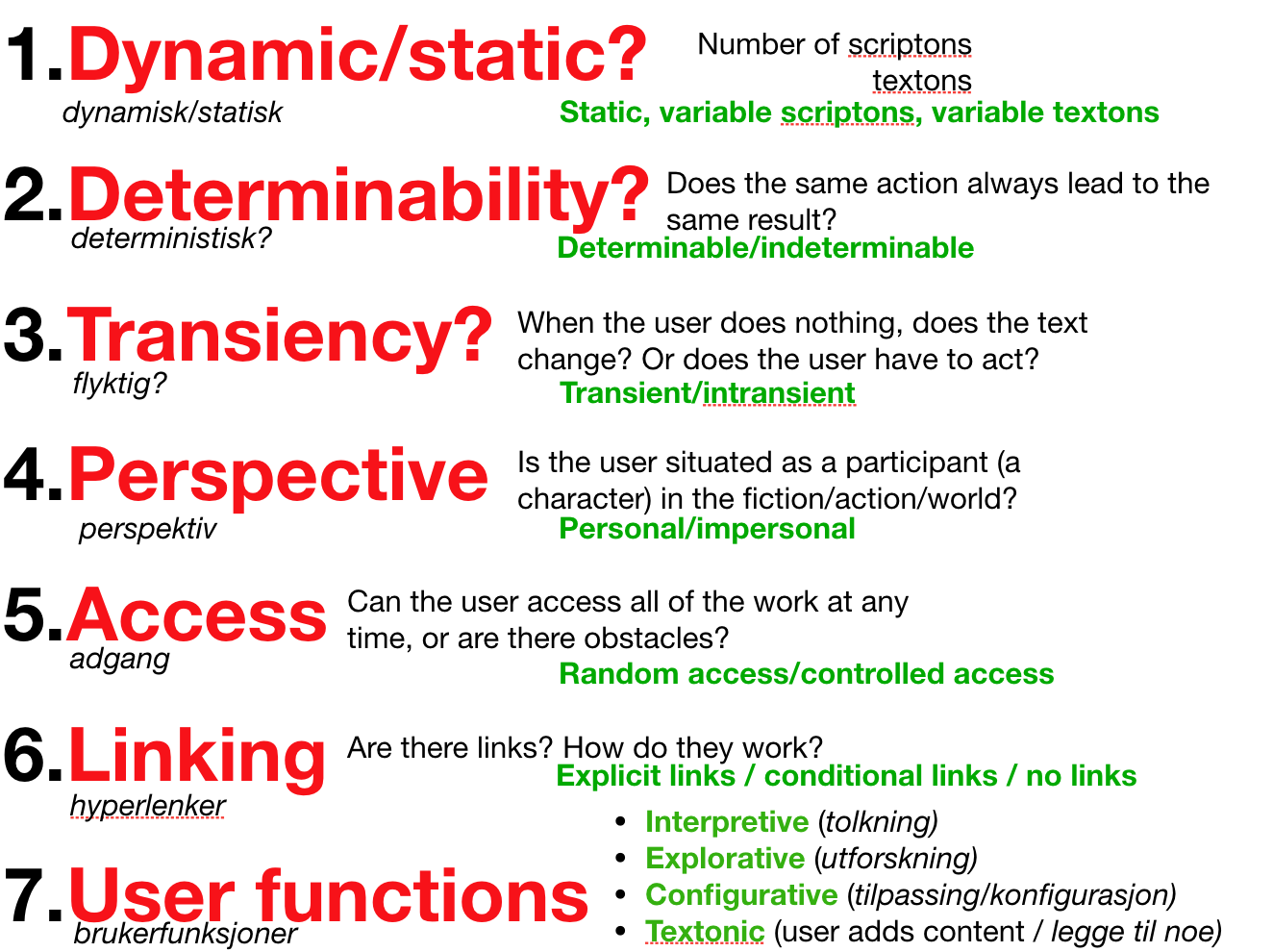 15 Jan, Lecture 1: Cybertext Taxonomy - Minecraft: DIKULT103 19V ...